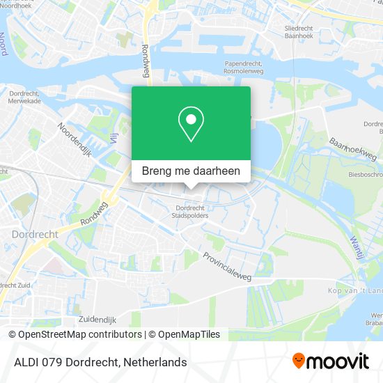 ALDI 079 Dordrecht kaart