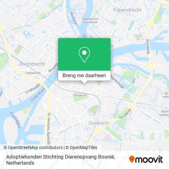 Adoptiehonden Stichting Dierenopvang Bosnië kaart
