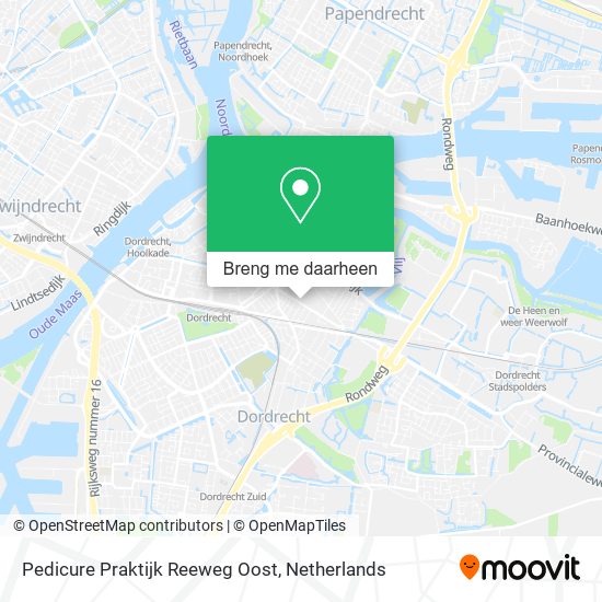 Pedicure Praktijk Reeweg Oost kaart