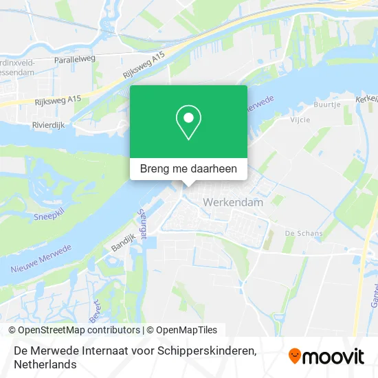 De Merwede Internaat voor Schipperskinderen kaart