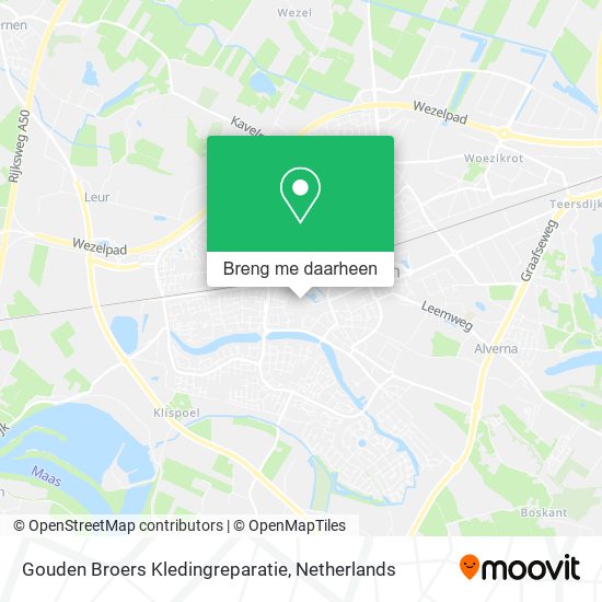 Gouden Broers Kledingreparatie kaart