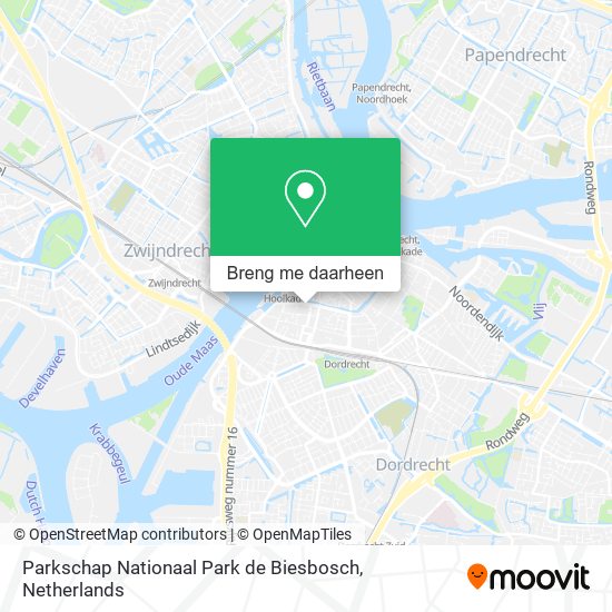 Parkschap Nationaal Park de Biesbosch kaart
