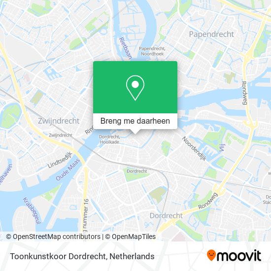 Toonkunstkoor Dordrecht kaart