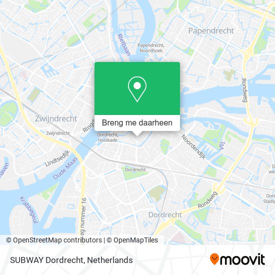 SUBWAY Dordrecht kaart