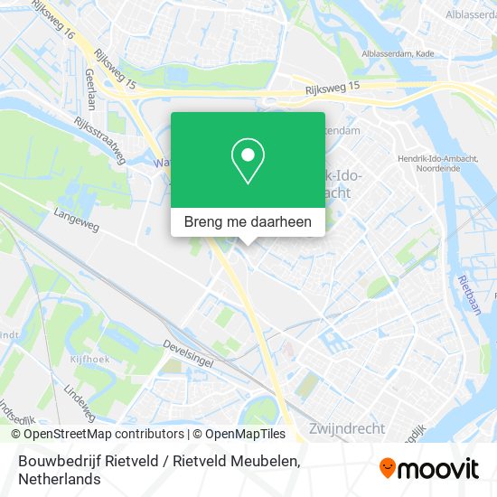 Bouwbedrijf Rietveld / Rietveld Meubelen kaart