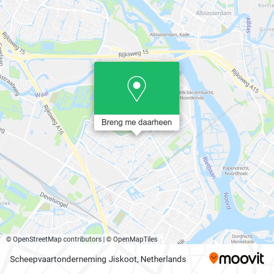 Scheepvaartonderneming Jiskoot kaart