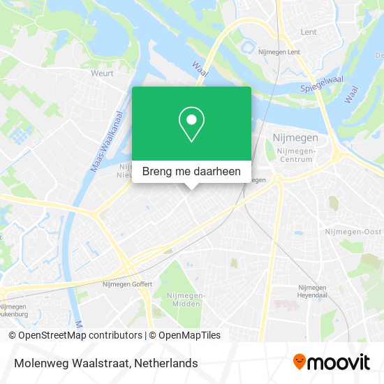 Molenweg Waalstraat kaart