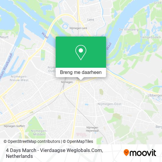 4 Days March - Vierdaagse Weglobals.Com kaart