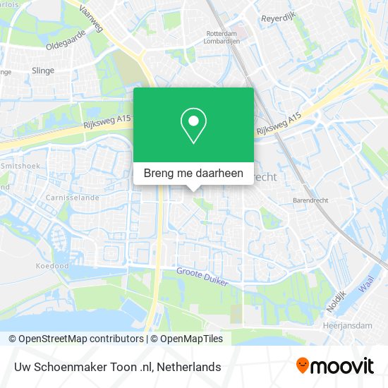 Uw Schoenmaker Toon .nl kaart