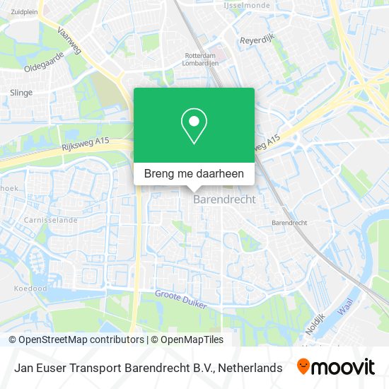 Jan Euser Transport Barendrecht B.V. kaart