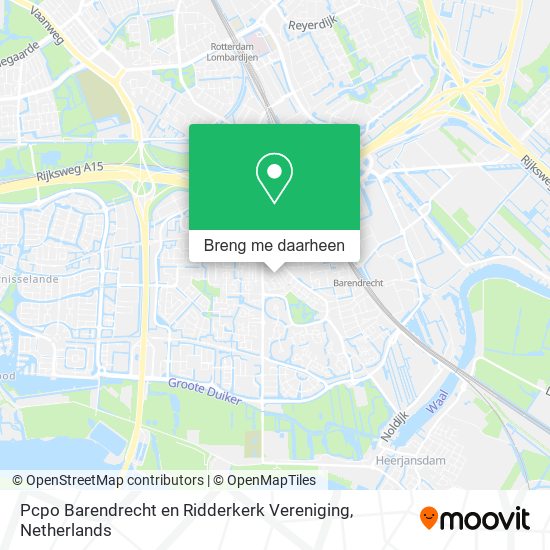 Pcpo Barendrecht en Ridderkerk Vereniging kaart