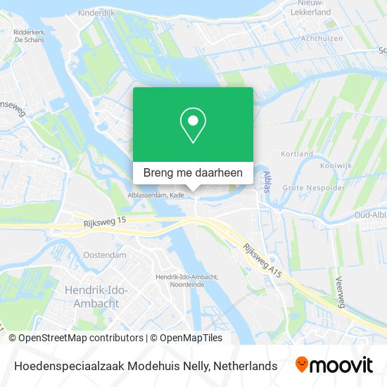 Hoedenspeciaalzaak Modehuis Nelly kaart