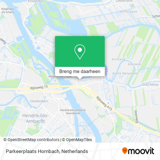 Parkeerplaats Hornbach kaart