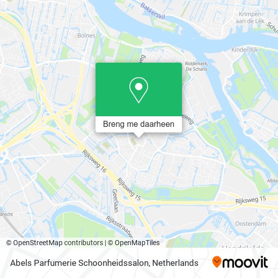 Abels Parfumerie Schoonheidssalon kaart