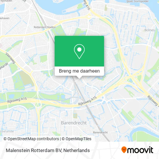 Malenstein Rotterdam BV kaart