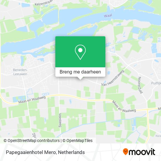 Papegaaienhotel Mero kaart
