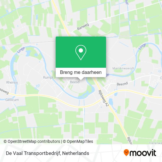 De Vaal Transportbedrijf kaart