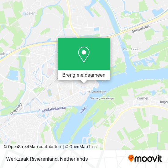 Werkzaak Rivierenland kaart
