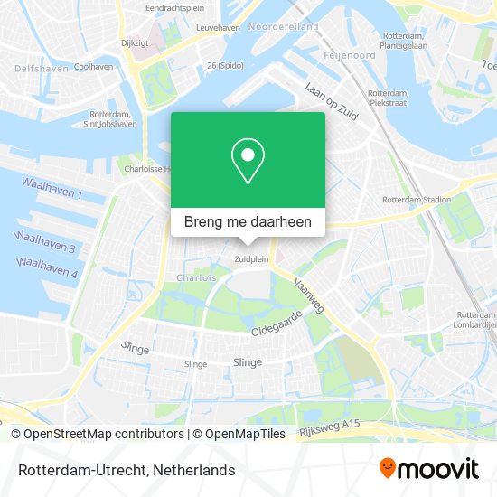 Rotterdam-Utrecht kaart