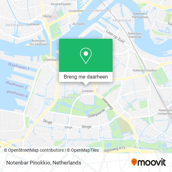 Notenbar Pinokkio kaart