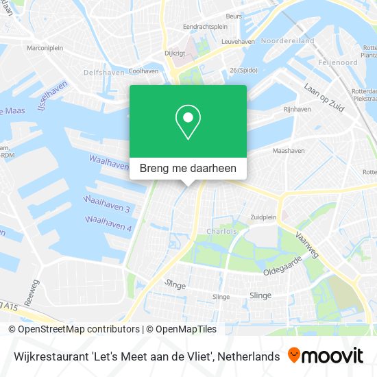 Wijkrestaurant 'Let's Meet aan de Vliet' kaart