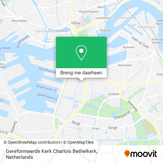 Gereformeerde Kerk Charlois Bethelkerk kaart