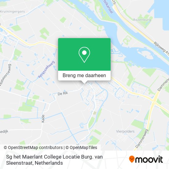 Sg het Maerlant College Locatie Burg. van Sleenstraat kaart