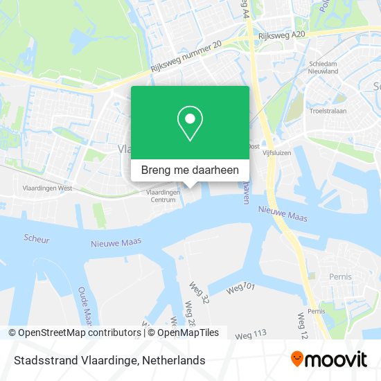 Stadsstrand Vlaardinge kaart