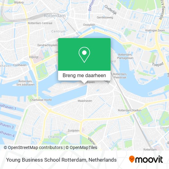 Young Business School Rotterdam kaart