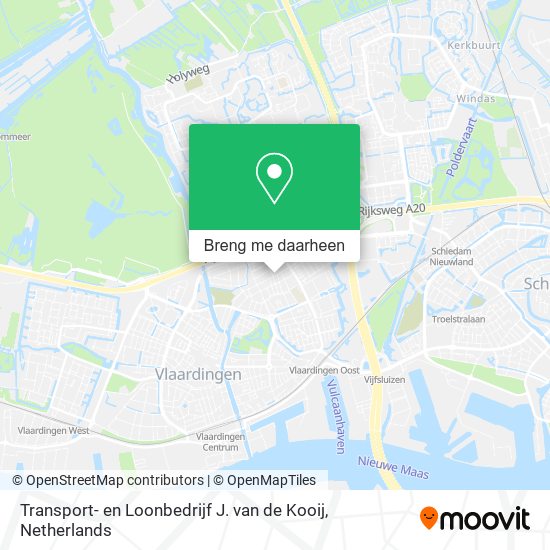 Transport- en Loonbedrijf J. van de Kooij kaart