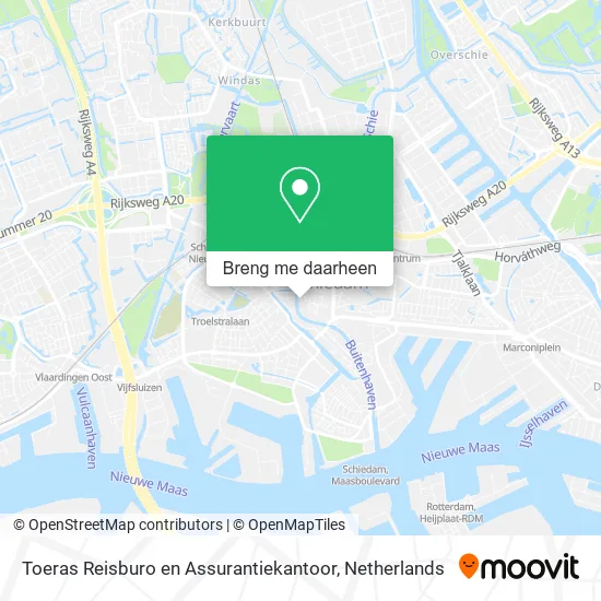 Toeras Reisburo en Assurantiekantoor kaart
