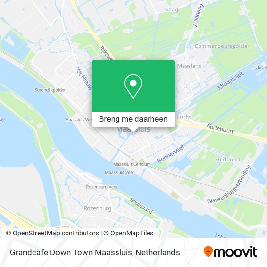 Grandcafé Down Town Maassluis kaart