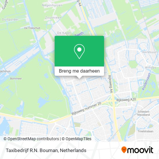 Taxibedrijf R.N. Bouman kaart