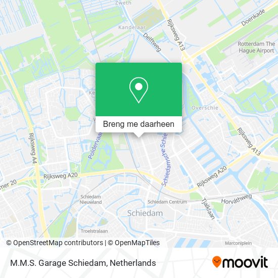 M.M.S. Garage Schiedam kaart