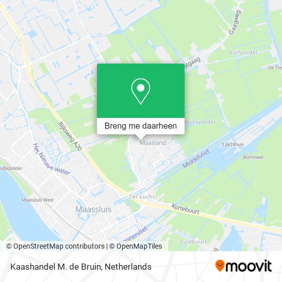 Kaashandel M. de Bruin kaart
