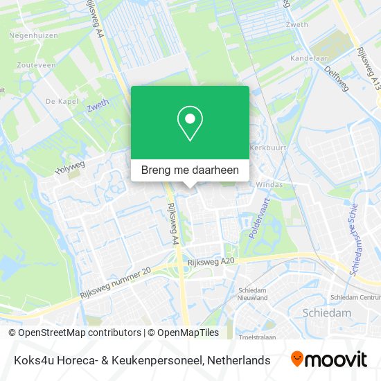 Koks4u Horeca- & Keukenpersoneel kaart