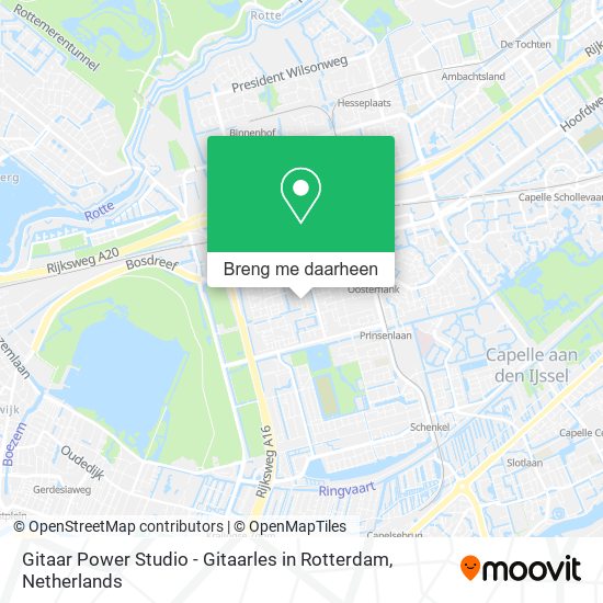 Gitaar Power Studio - Gitaarles in Rotterdam kaart