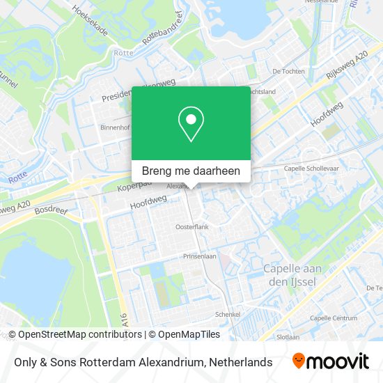 Only & Sons Rotterdam Alexandrium kaart