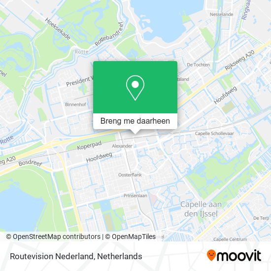 Routevision Nederland kaart