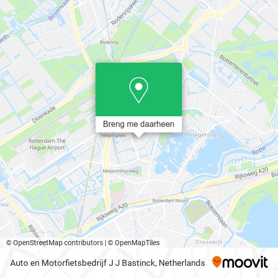 Auto en Motorfietsbedrijf J J Bastinck kaart