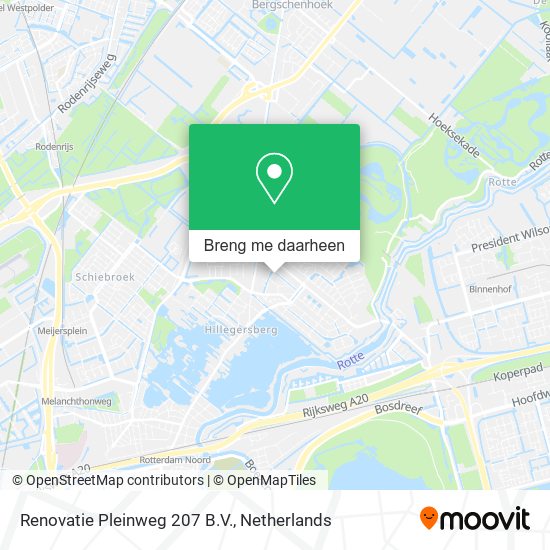 Renovatie Pleinweg 207 B.V. kaart