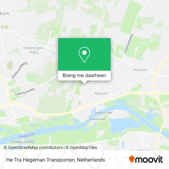 He-Tra Hegeman Transporten kaart