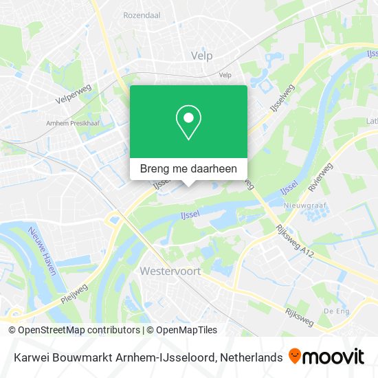 Karwei Bouwmarkt Arnhem-IJsseloord kaart