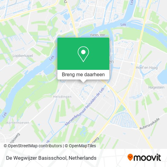 De Wegwijzer Basisschool kaart