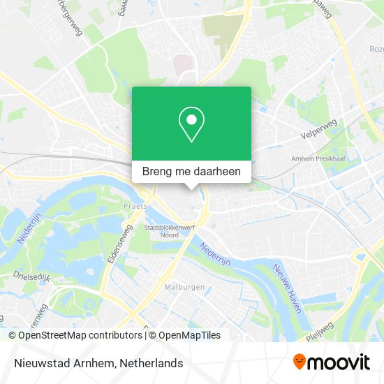 Nieuwstad Arnhem kaart