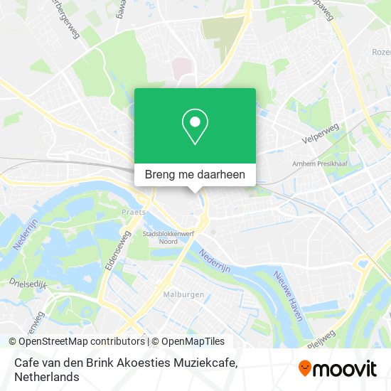 Cafe van den Brink Akoesties Muziekcafe kaart
