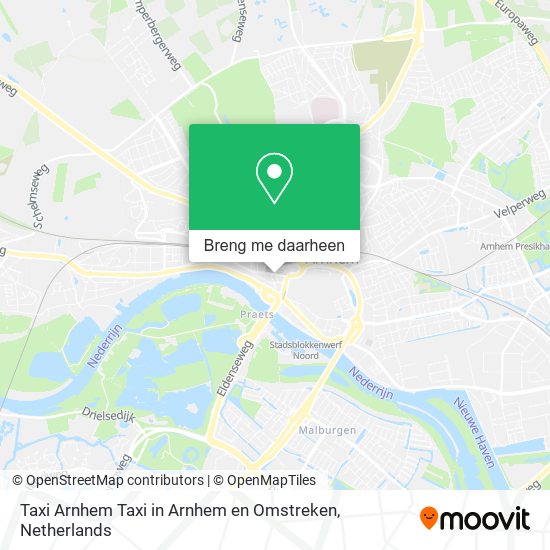 Taxi Arnhem Taxi in Arnhem en Omstreken kaart
