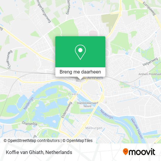 Koffie van Ghiath kaart