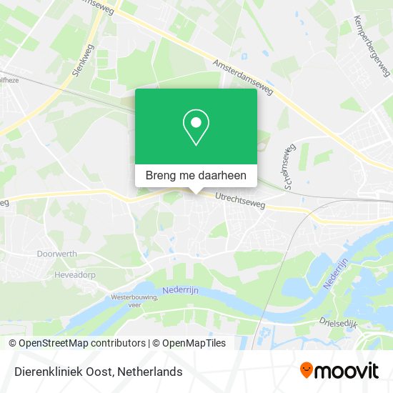 Dierenkliniek Oost kaart