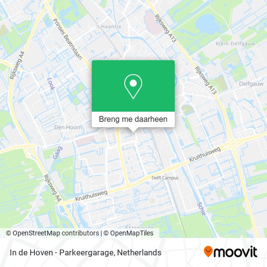 In de Hoven - Parkeergarage kaart